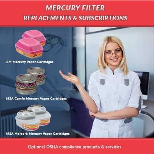 Mercury Vapor Cartridges u0026 Filters for 3M™ and MSA Respirators – Dental  Safety Solutions, LLC